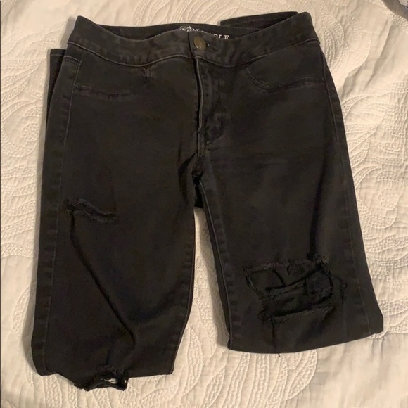 American Eagle ripped black jegging - Picture 1 of 9